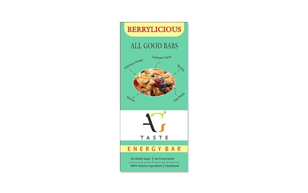 All Good Taste Berrylicious Energy Bar    Box  30 grams